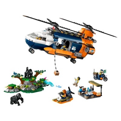 Конструктор LEGO City Вертоліт у базовому таборі для дослідження джунглів