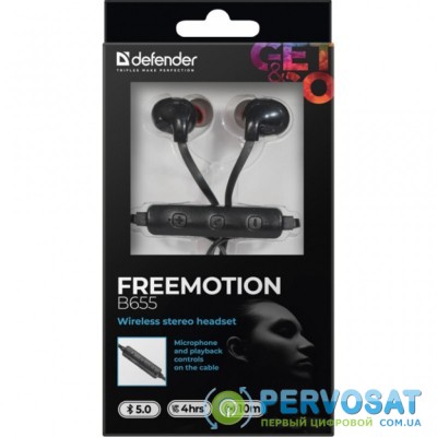 Наушники Defender FreeMotion B655 Bluetooth Black (63655)