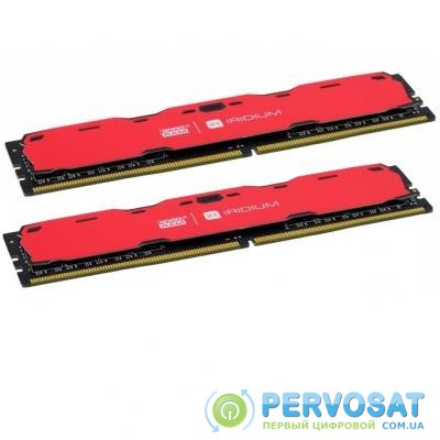 Модуль памяти для компьютера DDR4 16GB (2x8GB) 2400 MHz Iridium Red GOODRAM (IR-R2400D464L15S/16GDC)