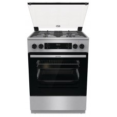 Плита Gorenje комбінована, 71л, 60x60см, дисплей, чавун,з кришкою, програматор IconLed,нерж
