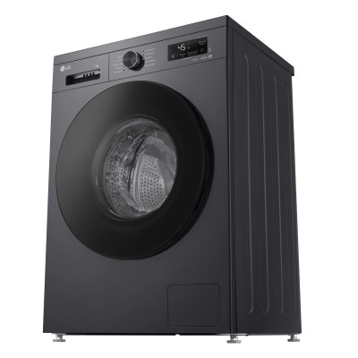 Пральна машина LG фронтальна, 7кг, 1200, A, 44см, дисплей, пара, інвертор, чорний