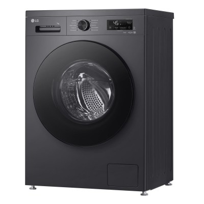 Пральна машина LG фронтальна, 7кг, 1200, A, 44см, дисплей, пара, інвертор, чорний