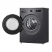 Пральна машина LG фронтальна, 7кг, 1200, A, 44см, дисплей, пара, інвертор, чорний