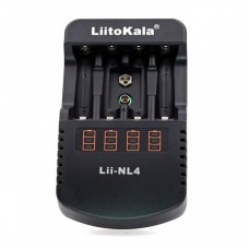 Зарядний пристрій для акумуляторів LiitoKala 4 Slots, LED, Li-ion/Ni-MH/Ni-Cd/AA/ААA/AAAA/С (Lii-NL4) Зарядний пристрій для акумуляторів LiitoKala 4 Slots, LED, Li-ion/Ni-MH/Ni-Cd/AA/ААA/AAAA/С (Lii-NL4)