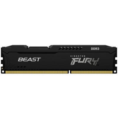 Пам'ять до ПК Kingston DDR3 1600 16GB KIT (8GBx2) FURY Beast Black