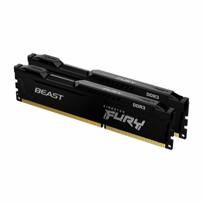 Пам'ять до ПК Kingston DDR3 1600 16GB KIT (8GBx2) FURY Beast Black