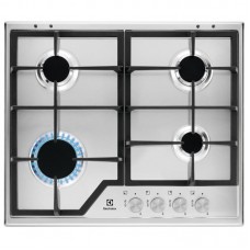 Варильна поверхня Electrolux газова, 60см, чавун, нерж Варильна поверхня Electrolux газова, 60см, чавун, нерж