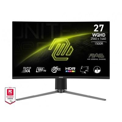 Монітор MSI 27&quot; MAG 27CQ6PF 2xHDMI, DP, Audio, VA, 2560x1440, 180Hz, 0.5ms, sRGB 105%, CURVED, AdaptiveSync, HAS