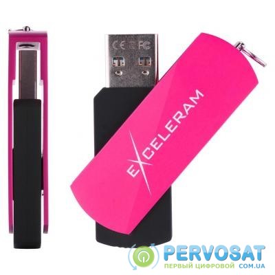 USB флеш накопитель eXceleram 16GB P2 Series Rose/Black USB 3.1 Gen 1 (EXP2U3ROB16)