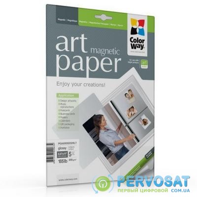 Бумага ColorWay Letter (216x279mm) ART magnetic, glossy (PGA690005MLT)