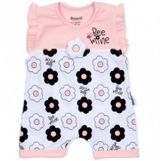 Боді Miniworld пісочник з квіточками (14940-56G-pink) Боді Miniworld пісочник з квіточками (14940-56G-pink)