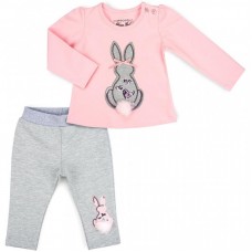 Набір дитячого одягу Breeze с зайчиком (10038-80G-pinkgray) Набір дитячого одягу Breeze с зайчиком (10038-80G-pinkgray)