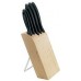 Набір ножів в дерев'яному блоці Fiskars Essential, 5 шт