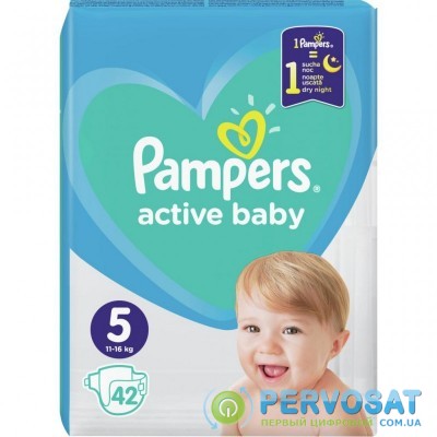 Подгузник Pampers Active Baby Junior Размер 5 (11-16 кг), 42 шт. (8001090950178)