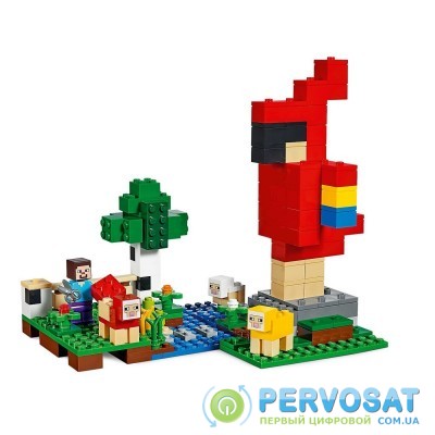 LEGO Конструктор Minecraft Шерстяная ферма 21153