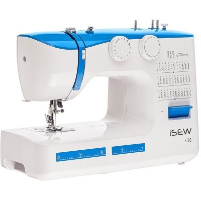 Швейна машина iSEW E36, електромех., 62Вт, 36 шв.оп., петля напівавтомат, білий+синій