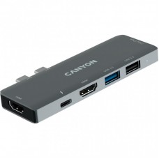 Концентратор Canyon 1*Type C PD100W+2*HDMI+1*USB3.0+1*USB2.0+1*SD+1*TF (CNS-TDS05B) Концентратор Canyon 1*Type C PD100W+2*HDMI+1*USB3.0+1*USB2.0+1*SD+1*TF (CNS-TDS05B)