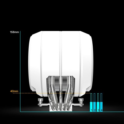 Процесорний кулер Zalman ZET5, ARGB LGA 1851, 1700, 1200, 115x, AM5, AM4, 4pin PWM, 3pin+5VARGB, TDP200W, білий Процесорний кулер Zalman ZET5, ARGB LGA 1851, 1700, 1200, 115x, AM5, AM4, 4pin PWM, 3pin+5VARGB, TDP200W, білий