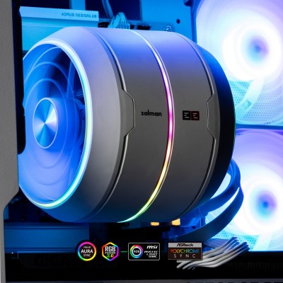 Процесорний кулер Zalman ZET5, ARGB LGA 1851, 1700, 1200, 115x, AM5, AM4, 4pin PWM, 3pin+5VARGB, TDP200W, білий Процесорний кулер Zalman ZET5, ARGB LGA 1851, 1700, 1200, 115x, AM5, AM4, 4pin PWM, 3pin+5VARGB, TDP200W, білий