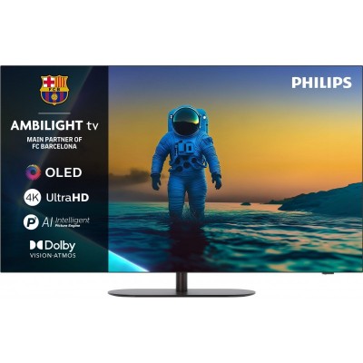Телевізор 55" Philips OLED 4K 144Hz Smart Google TV Black Ambilight