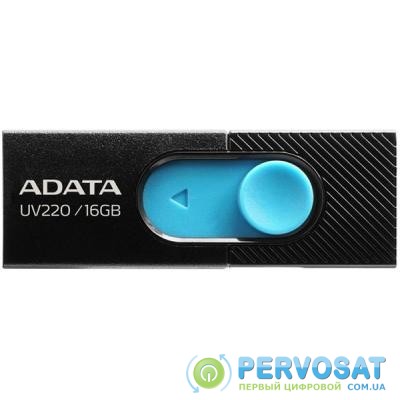 USB флеш накопитель A-DATA 16GB UV220 Black/Blue USB 2.0 (AUV220-16G-RBKBL)
