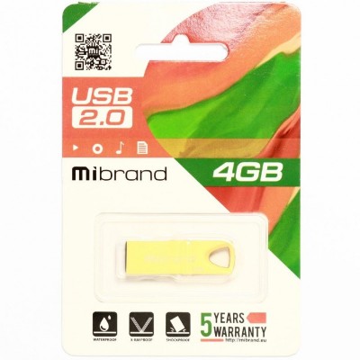 USB флеш накопитель Mibrand 4GB Taipan Gold USB 2.0 (MI2.0/TA4U2G)