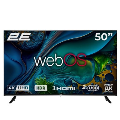 Телевізор 50&quot; 2E LED 4K 60Hz Smart WebOS Black