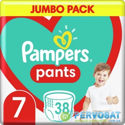 Подгузник Pampers трусики Pants Giant Plus Размер 7 (17+ кг) 38 шт. (8006540069387)