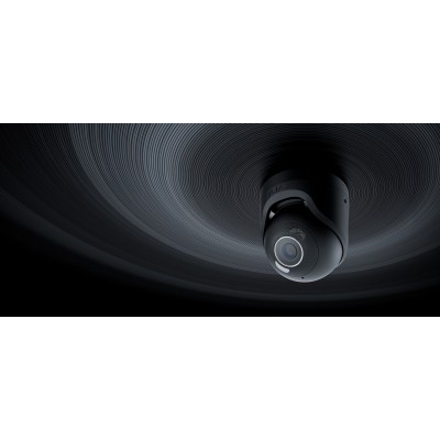 IP-Камера дротова Ajax TurretCam HL black, 8мп, 4мм, гібридне підсвічування IR 50м, білий Led 50м, Poe, True WDR, IP 65, ІЧ 50м, аудіо, 75° до 85°, купольна, чорна