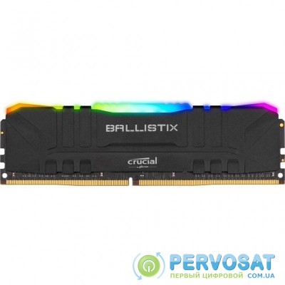 Модуль памяти для компьютера DDR4 16GB 3200 MHz Ballistix Black RGB Micron (BL16G32C16U4BL)