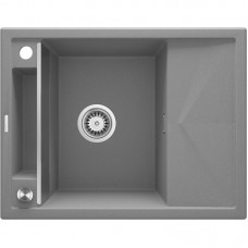 Мийка кухонна Deante Magnetic, граніт, прямокут., з крилом, 640х500х219мм, чаша - 1, врізна, сірий