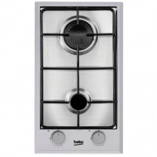 Вбудована газова поверхня Beko HDCG32220FX - доміно/2 конфорки/Ш -29 см./емал. решітки/нерж. сталь Вбудована газова поверхня Beko HDCG32220FX - доміно/2 конфорки/Ш -29 см./емал. решітки/нерж. сталь