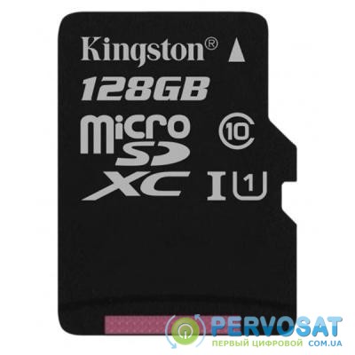 Карта памяти Kingston 128GB microSDXC class 10 UHS-I Canvas Select (SDCS/128GB)
