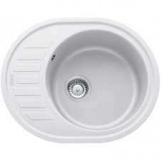 Мийка кухонна Franke Ronda, фраграніт, овал, з крилом, 620х500х200мм, чаша - 1, накладна, ROG 611-62, білий