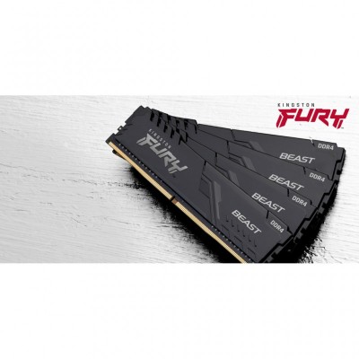 Пам'ять до ПК Kingston DDR4 3200 8GB KIT (4GBx2) FURY Beast Black