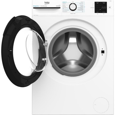 Пральна машина Beko фронтальна, 7кг, 1200, B, 50см, дисплей, інвертор, пара, білий