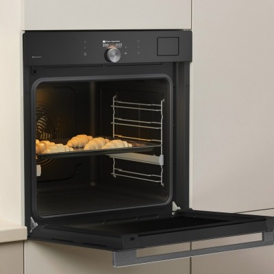 Духова шафа Gorenje електрична, 77л, A+, Wi-Fi, пароварка, дисплей, конвекція, готув. на різн рівнях, чорний