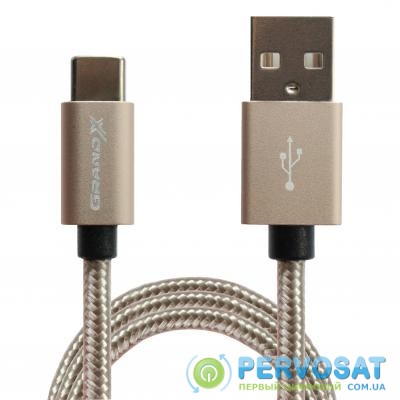 Зарядное устройство Grand-X 12-24V, Quick Charge QС3.0, + cable USB -> Type C, Cu, 3A, 1 (CH-27TC)