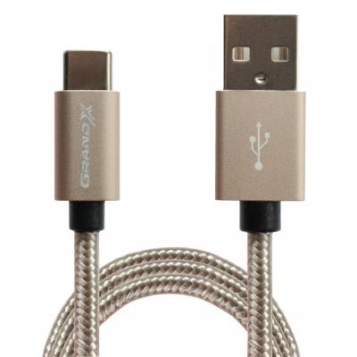 Зарядний пристрій Grand-X 12-24V, Quick Charge QС3.0, + cable USB -> Type C, Cu, 3A, 1 (CH-27TC)