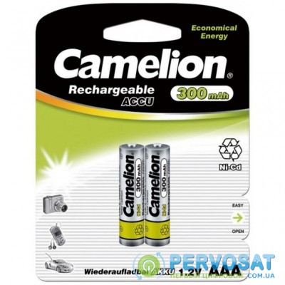 Аккумулятор Camelion AAA 300mAh Ni-Cd *2 R03-2BL (NC-AАA300BP2)