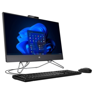 Комп'ютер персональний моноблок HP 240-G9 23.8" FHD VA AG, Intel i5-1235U, 16GB, F256GB, UMA, WiFi, кл+м, 3р, DOS, чорний