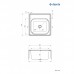 Мийка кухонна Deante Techno, нерж.сталь, кадратна, без крила, 380х390х150мм, чаша - 1, накладна, нерж Мийка кухонна Deante Techno, нерж.сталь, кадратна, без крила, 380х390х150мм, чаша - 1, накладна, нерж