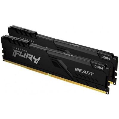 Пам'ять до ПК Kingston DDR4 2666 32GB KIT (16GBx2) Kingston Fury Beast