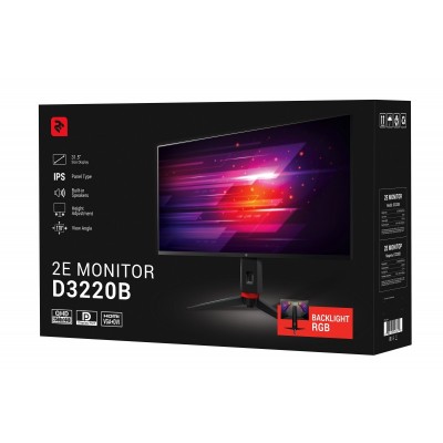 Монiтор LCD 31.5&quot; 2E D3220B D-Sub, DVI, HDMI, DP, MM, IPS, 2560x1440, FreeSync, HAS