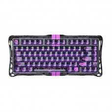 Клавіатура механічна GravaStar Mercury V75 Lite 80keys, Magnetic Blackcore, USB-A, RGB, Transparent Black