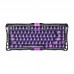 Клавіатура механічна GravaStar Mercury V75 Lite 80keys, Magnetic Blackcore, USB-A, RGB, Transparent Black