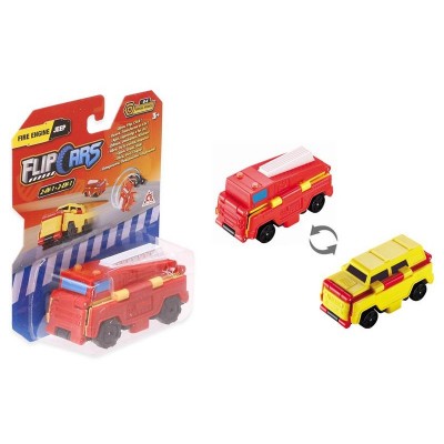 Машинка-трансформер Flip Cars 2 в 1 Пожежний автомобіль і Позашляховик