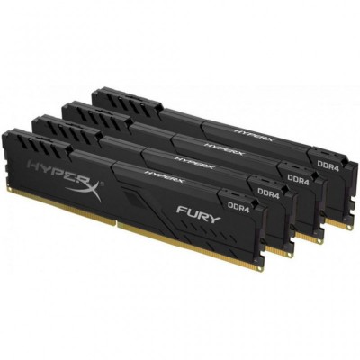 Модуль памяти для компьютера DDR4 64GB (4x16GB) 2666 MHz HyperX Fury Black HyperX (Kingston Fury) (HX426C16FB3K4/64)