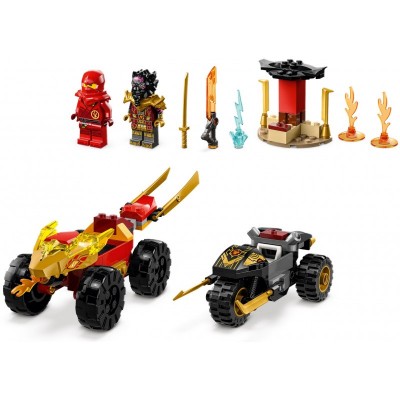 Конструктор LEGO Ninjago Кай та Рас: Битва на машині та мотоциклі