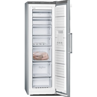 Морозильна камера Siemens, 186x60x65, 242л, 1дв., E, NF, нержавіюча сталь